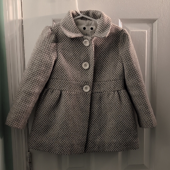 Cherokee Patterned Gray Kids Pea Coat - Picture 1 of 7